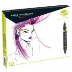 Prismacolor Brush Tip Marker Set – Prismacolour marker – set of 12 colours