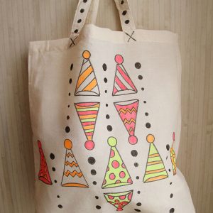 Calico bag in natural colour - Gift tote bag