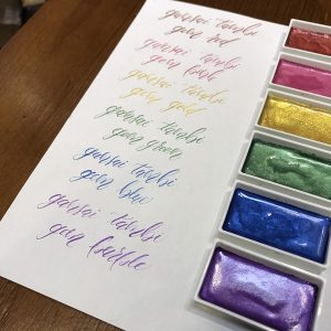 Kuretake GANSAI TAMBI-Traditional Japanese watercolour GEM 6 COLOURS