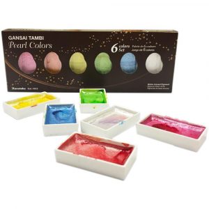 Kuretake GANSAI TAMBI-Traditional Japanese watercolour PEARL 6 COLOURS