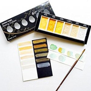 Kuretake GANSAI TAMBI-Traditional Japanese watercolour STARRY 6 COLOURS