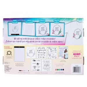 Contents of Tulip t-shirt design kit with LED board