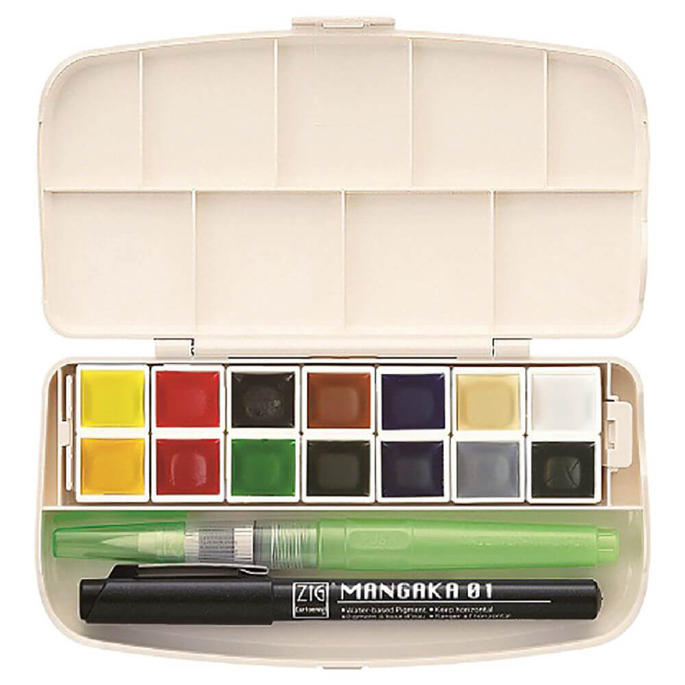 Kuretake GANSAI TAMBI PORTABLE SET-Traditional Japanese Watercolour