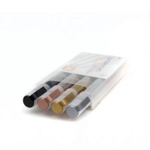 MONTANA ACRYLIC MARKER 2MM METALLICS SET 4PK SWATCH