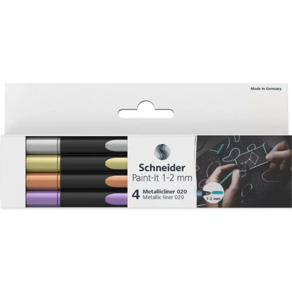 Schneider Paint-It Metallic Liner 1-2mm Set 4 pc