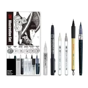 Zig Inktober Illustration Set 6pc